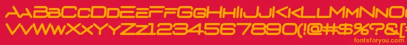 D3euronismBI Font – Orange Fonts on Red Background