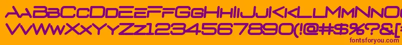 Шрифт D3euronismBI – фиолетовые шрифты на оранжевом фоне