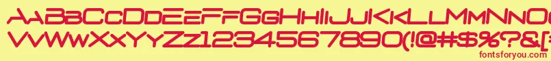 D3euronismBI Font – Red Fonts on Yellow Background