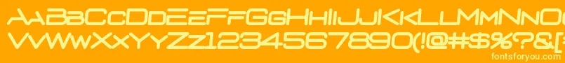 D3euronismBI Font – Yellow Fonts on Orange Background