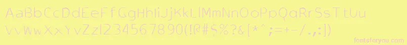 AircutOnehundedandone Font – Pink Fonts on Yellow Background