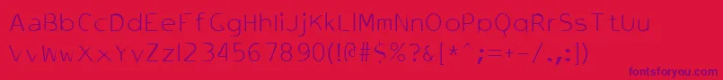 AircutOnehundedandone-Schriftart – Violette Schriften auf rotem Hintergrund