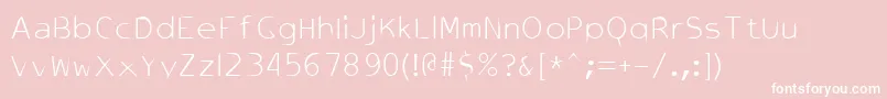 AircutOnehundedandone Font – White Fonts on Pink Background