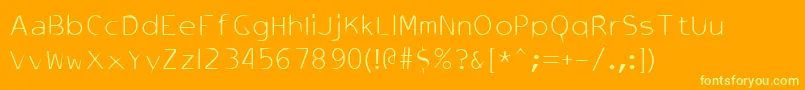 Шрифт AircutOnehundedandone – жёлтые шрифты на оранжевом фоне