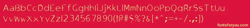 AircutOnehundedandone Font – Yellow Fonts on Red Background