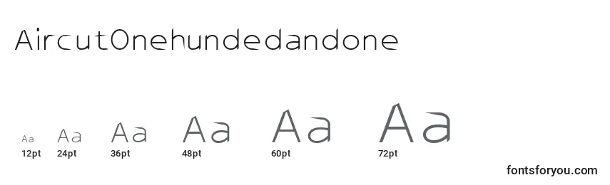 Размеры шрифта AircutOnehundedandone
