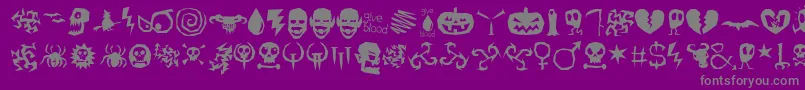 IllOcto-Schriftart – Graue Schriften auf violettem Hintergrund