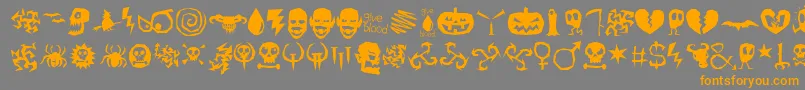 IllOcto Font – Orange Fonts on Gray Background