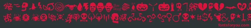 IllOcto Font – Red Fonts on Black Background