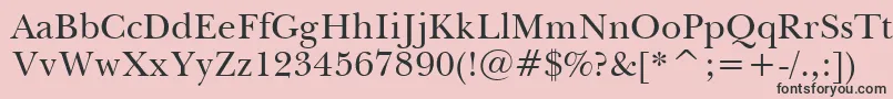 Шрифт BaskervilleWin95btRoman – чёрные шрифты на розовом фоне