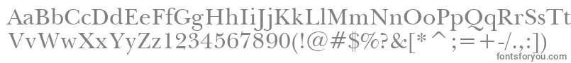 Шрифт BaskervilleWin95btRoman – серые шрифты на белом фоне