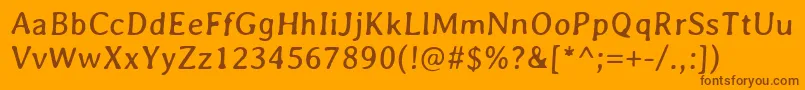 AveriaGruesa Font – Brown Fonts on Orange Background