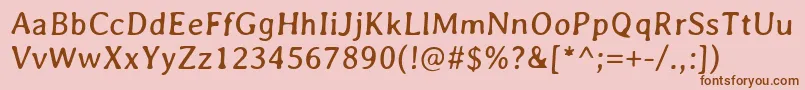 AveriaGruesa Font – Brown Fonts on Pink Background