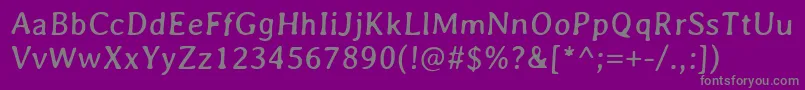 AveriaGruesa Font – Gray Fonts on Purple Background