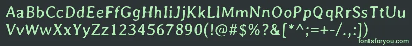 フォントAveriaGruesa – 黒い背景に緑の文字