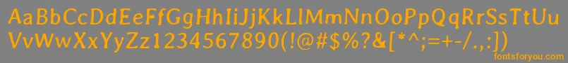 AveriaGruesa Font – Orange Fonts on Gray Background