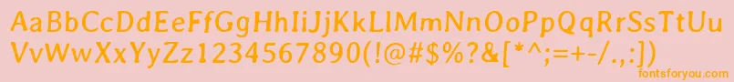 AveriaGruesa Font – Orange Fonts on Pink Background