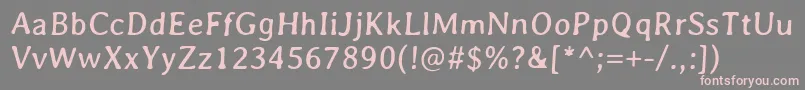 AveriaGruesa Font – Pink Fonts on Gray Background