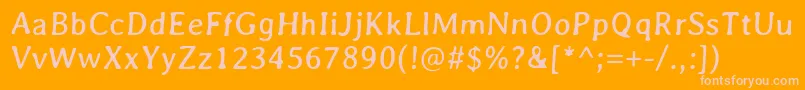 AveriaGruesa Font – Pink Fonts on Orange Background