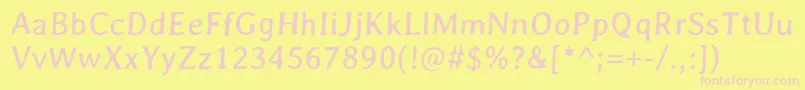 AveriaGruesa Font – Pink Fonts on Yellow Background