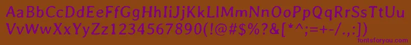 AveriaGruesa Font – Purple Fonts on Brown Background