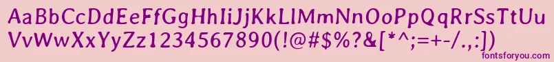 AveriaGruesa Font – Purple Fonts on Pink Background