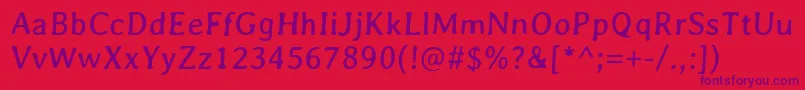 AveriaGruesa Font – Purple Fonts on Red Background