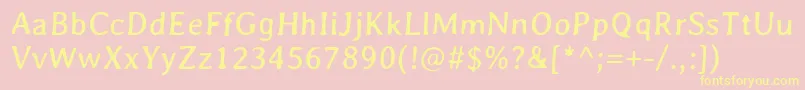 AveriaGruesa Font – Yellow Fonts on Pink Background