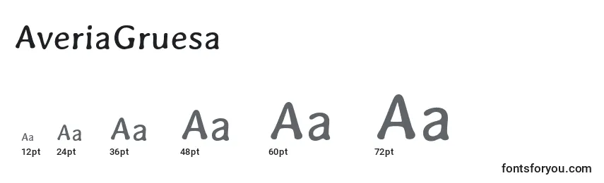 Größen der Schriftart AveriaGruesa