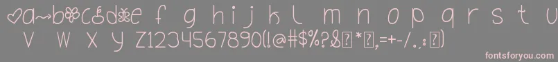 OhHelloDya Font – Pink Fonts on Gray Background
