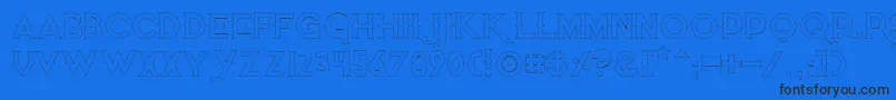 Quietthiefempty Font – Black Fonts on Blue Background