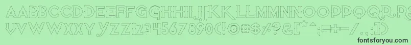 フォントQuietthiefempty – 緑の背景に黒い文字