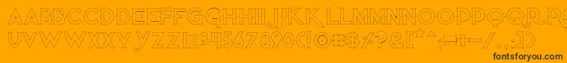 Quietthiefempty Font – Black Fonts on Orange Background
