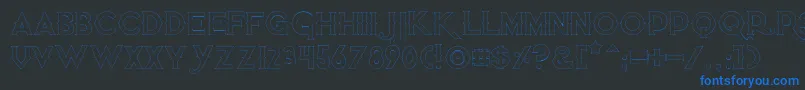 Quietthiefempty Font – Blue Fonts on Black Background
