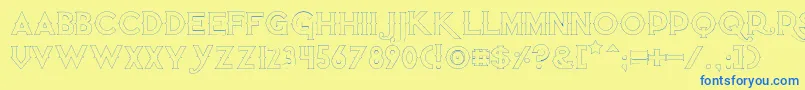 Quietthiefempty Font – Blue Fonts on Yellow Background