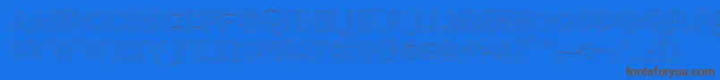 Quietthiefempty Font – Brown Fonts on Blue Background