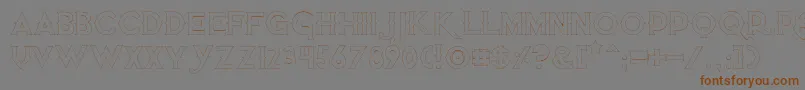 Quietthiefempty Font – Brown Fonts on Gray Background
