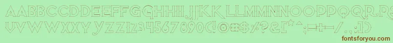 Quietthiefempty Font – Brown Fonts on Green Background