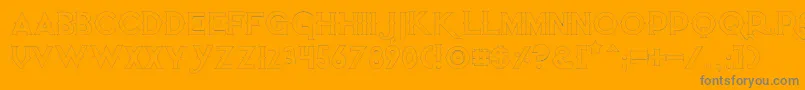 Quietthiefempty Font – Gray Fonts on Orange Background