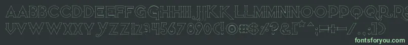 Quietthiefempty Font – Green Fonts on Black Background