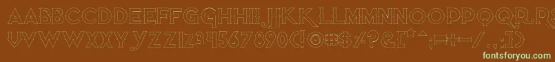 Quietthiefempty Font – Green Fonts on Brown Background