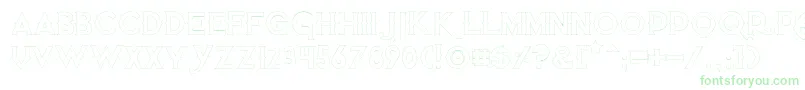 Quietthiefempty Font – Green Fonts on White Background