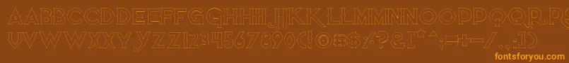 Quietthiefempty Font – Orange Fonts on Brown Background