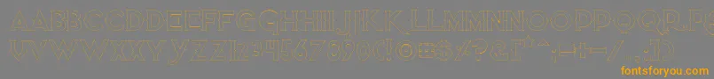 Quietthiefempty Font – Orange Fonts on Gray Background