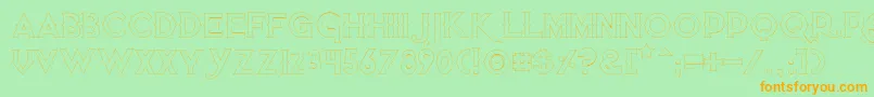 Quietthiefempty Font – Orange Fonts on Green Background