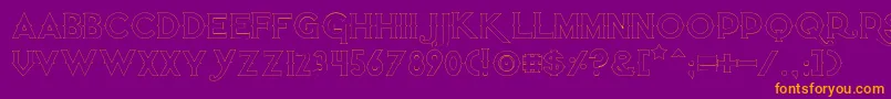 Quietthiefempty Font – Orange Fonts on Purple Background