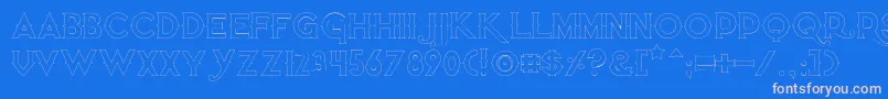 Quietthiefempty Font – Pink Fonts on Blue Background