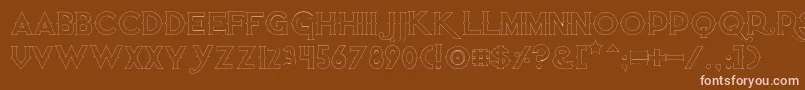 Quietthiefempty Font – Pink Fonts on Brown Background