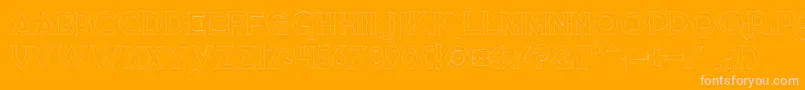 Quietthiefempty Font – Pink Fonts on Orange Background