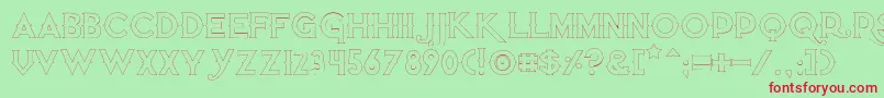 Quietthiefempty Font – Red Fonts on Green Background